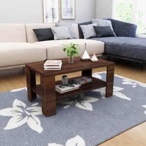 Brown Pine Wood Coffee Table