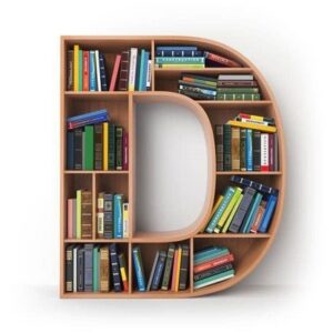 Alphabet D book shelf