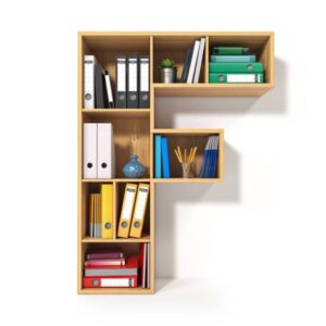 Alphabet F book shelf