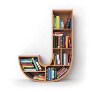 Alphabet J book shelf