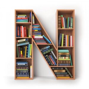 Alphabet N book shelf