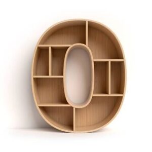 Alphabet O book shelf