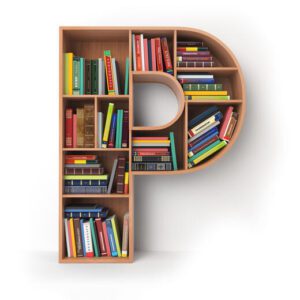 Alphabet P book shelf