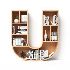 Alphabet U book shelf