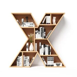 Alphabet X book shelf