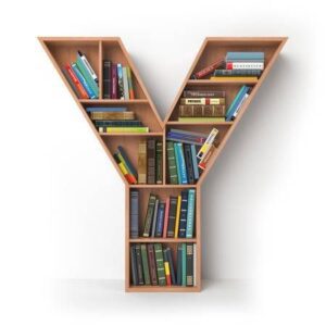 Alphabet Y book shelf