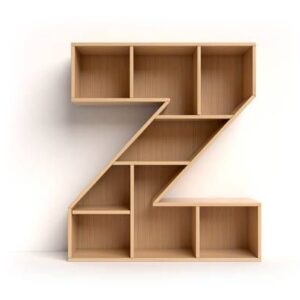 Alphabet Z book shelf