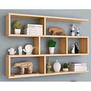 Wood Wall Storage Shelves Living Room