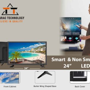 TANRAC Smart 24 inch 4k Full HD Black LED Smart TV