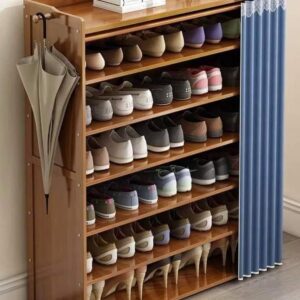 Home Utility Organizer Curtain Shoe Rack