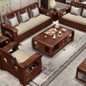 Sheesham Wood Sofa Set 5 Seater Furniture