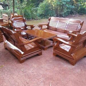 Solid Sheesham Teak Wood Sofa Set 4 Seater