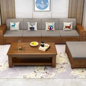 Solid Wooden Sofa Set