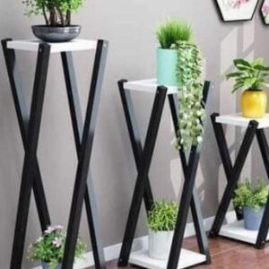 HD design X type Metal Plant Stand for Indoor plants(set 3)