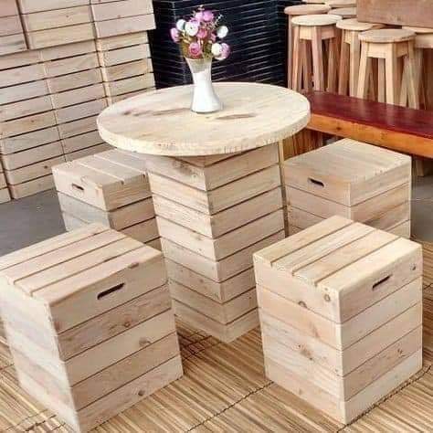 ADSCART Pallet Furniture Designs Dining Table