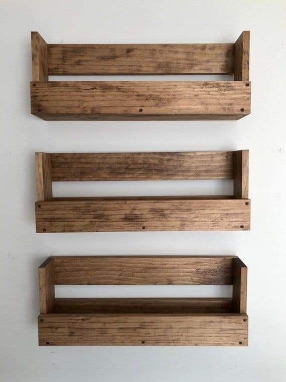 ADS 3 Piece Pinewood Shelf Floating Set (Set of 3)