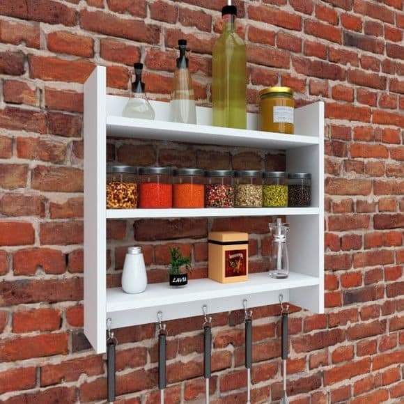 ADS Wood Backing, Wall Mounted Pantry Kitchen Seasoning Jar