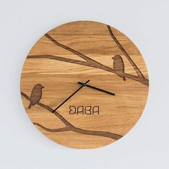 ADS Wood Wall Clock, Solid Wooden Clock, Wall Hanging