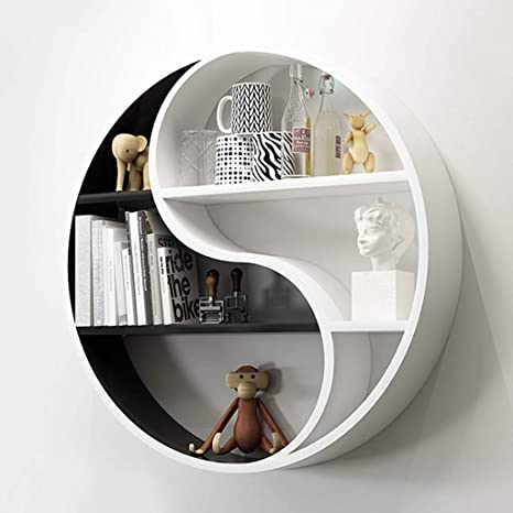 Shelf MDF circular floating shelf wall measure with shelf storage