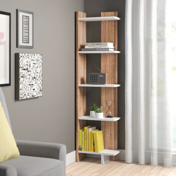 Alice Corner Bookshelf Shelving Unit Design Colour