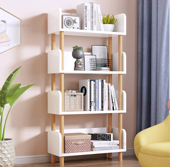 Modern Minimalist Bookshelf for Living Room Furniture Nordic Simple Book Shelf